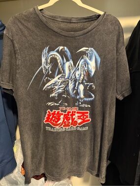 Yu-Gi-Oh! Blue-Eyes Graphic Short Sleeve Tee - Black